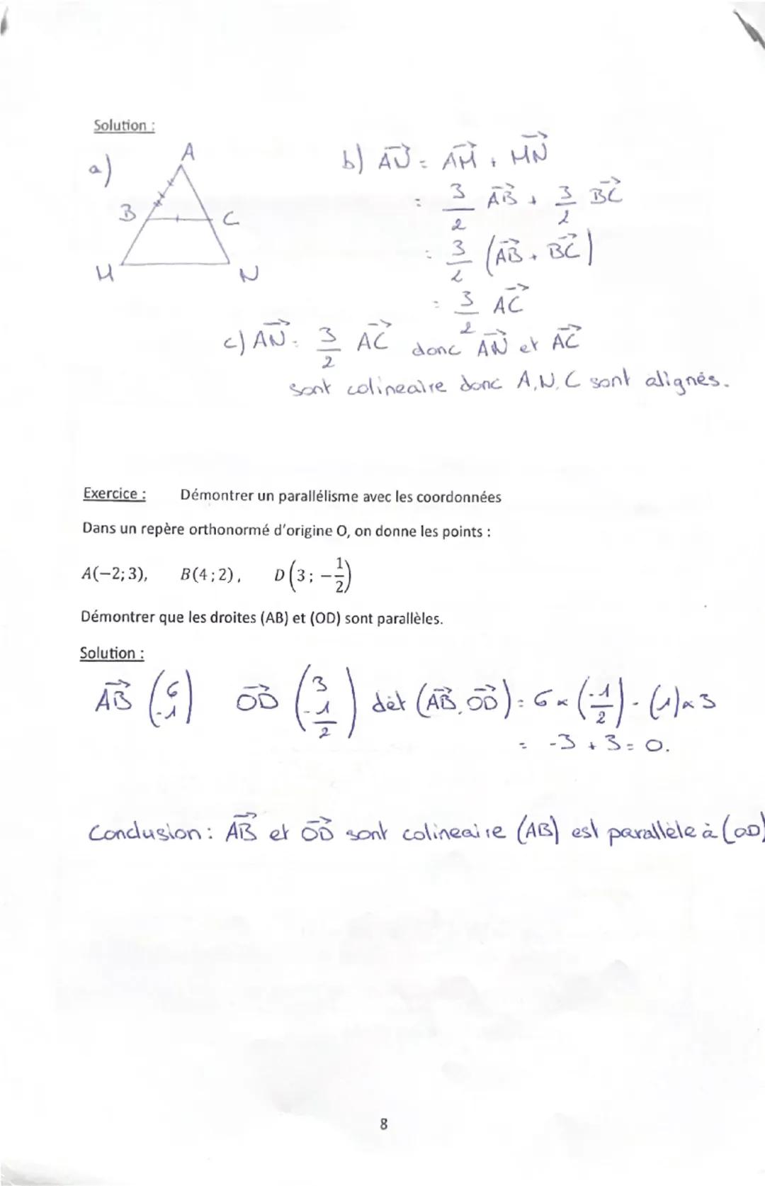 --- OCR Start ---
Chapitre 7:
Vecteurs et opérations:
Seconde
1
Somme de vecteurs:
A)
Vecteur somme:
Définition:
La somme de deux vecteurs $