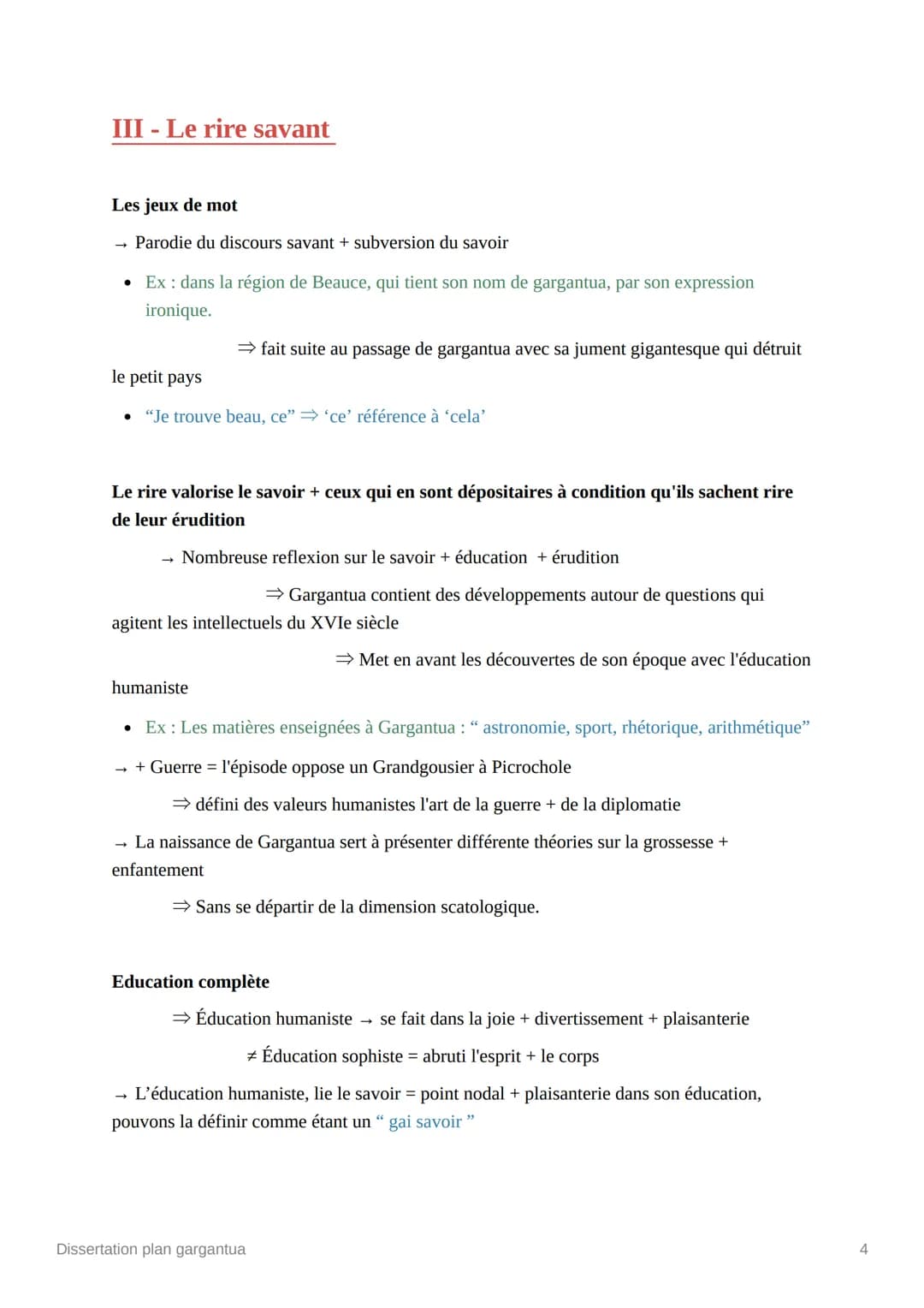 Dissertation plan gargantua
État Done
Introduction
L’humaniste est un mouvement littéraire du 16e siècle, plaçant l’homme au centre de ses
p