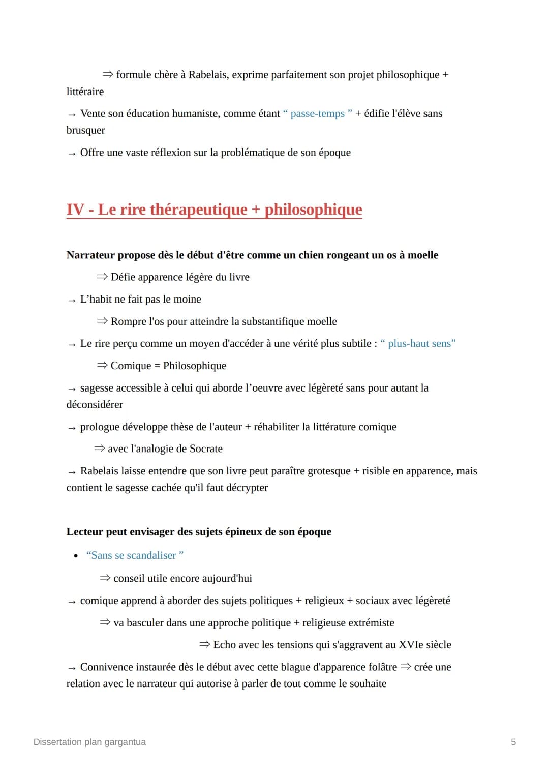 Dissertation plan gargantua
État Done
Introduction
L’humaniste est un mouvement littéraire du 16e siècle, plaçant l’homme au centre de ses
p