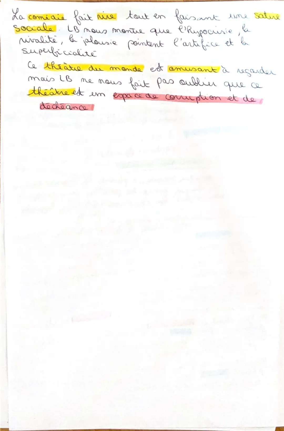 I.
Dissertation: Les Caractères, La bruyère
Arguments et citations:
La bruyère met en scène le monde comme un théâtre
1. La cour et la ville