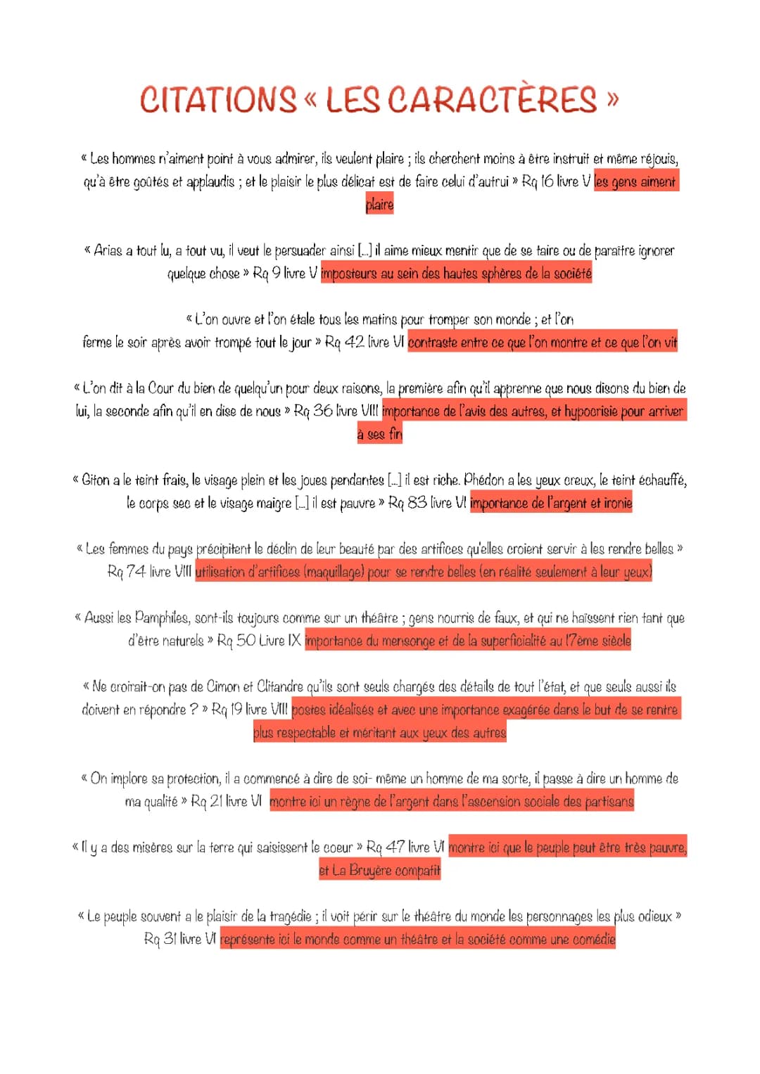 citations les caractères de la bruyère 