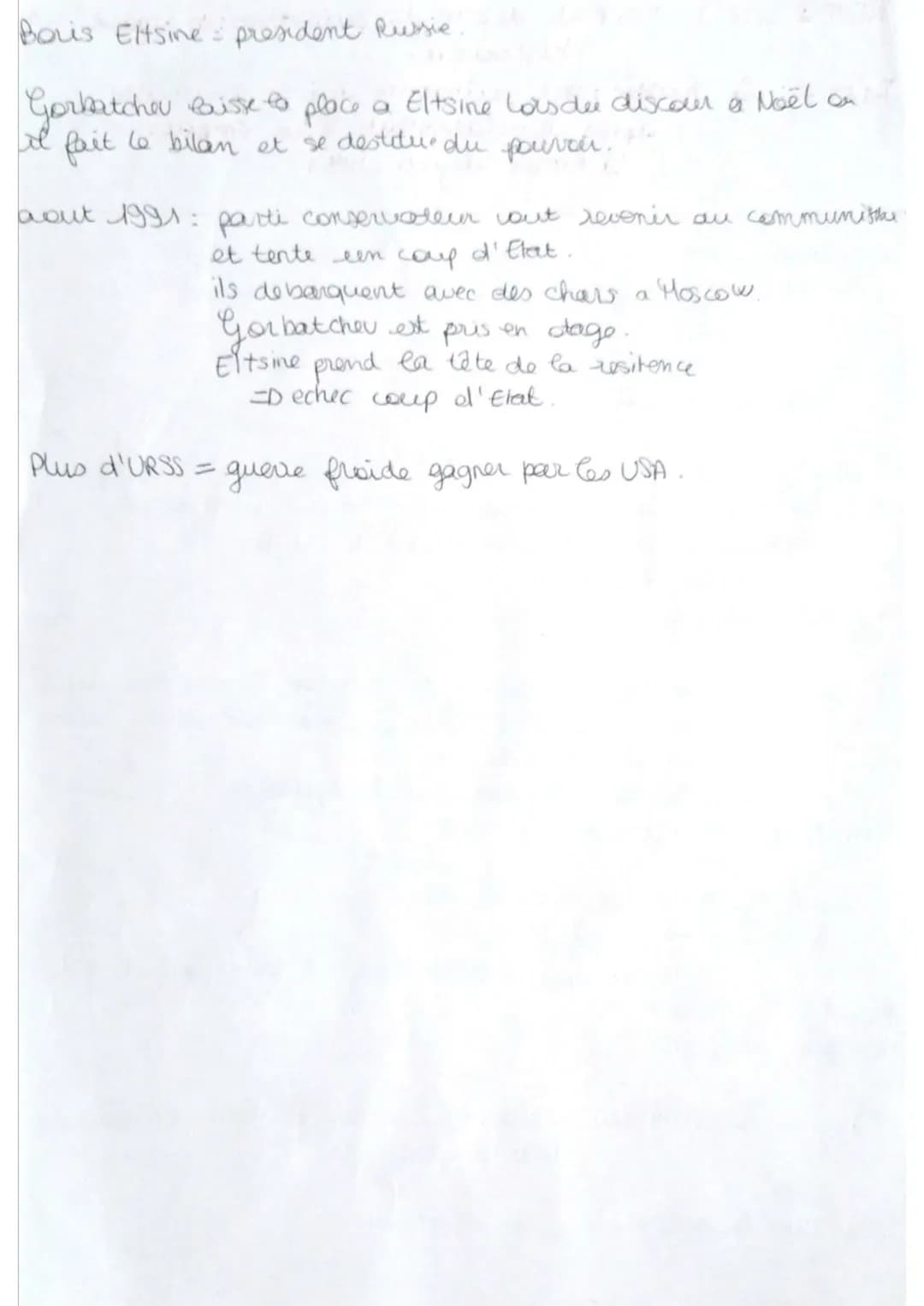 THE ME2 AXE 1: Essor et declin des puissances : un regard
historique
Jalan 2: La Russie: une puissance qui se construit après l'eclatement
d