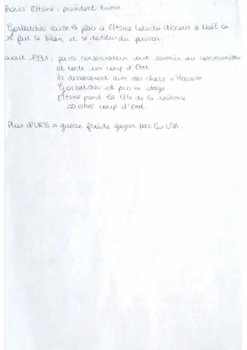 THE ME2 AXE 1: Essor et declin des puissances : un regard
historique
Jalan 2: La Russie: une puissance qui se construit après l'eclatement
d