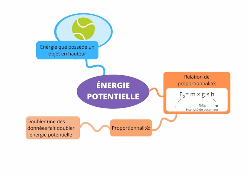 Energie que possède un
objet en mouvement
Doubler la vitesse fait
quadrupler l'énergie
cinétique
Proportionnelle:
-à sa masse
-au carré de s