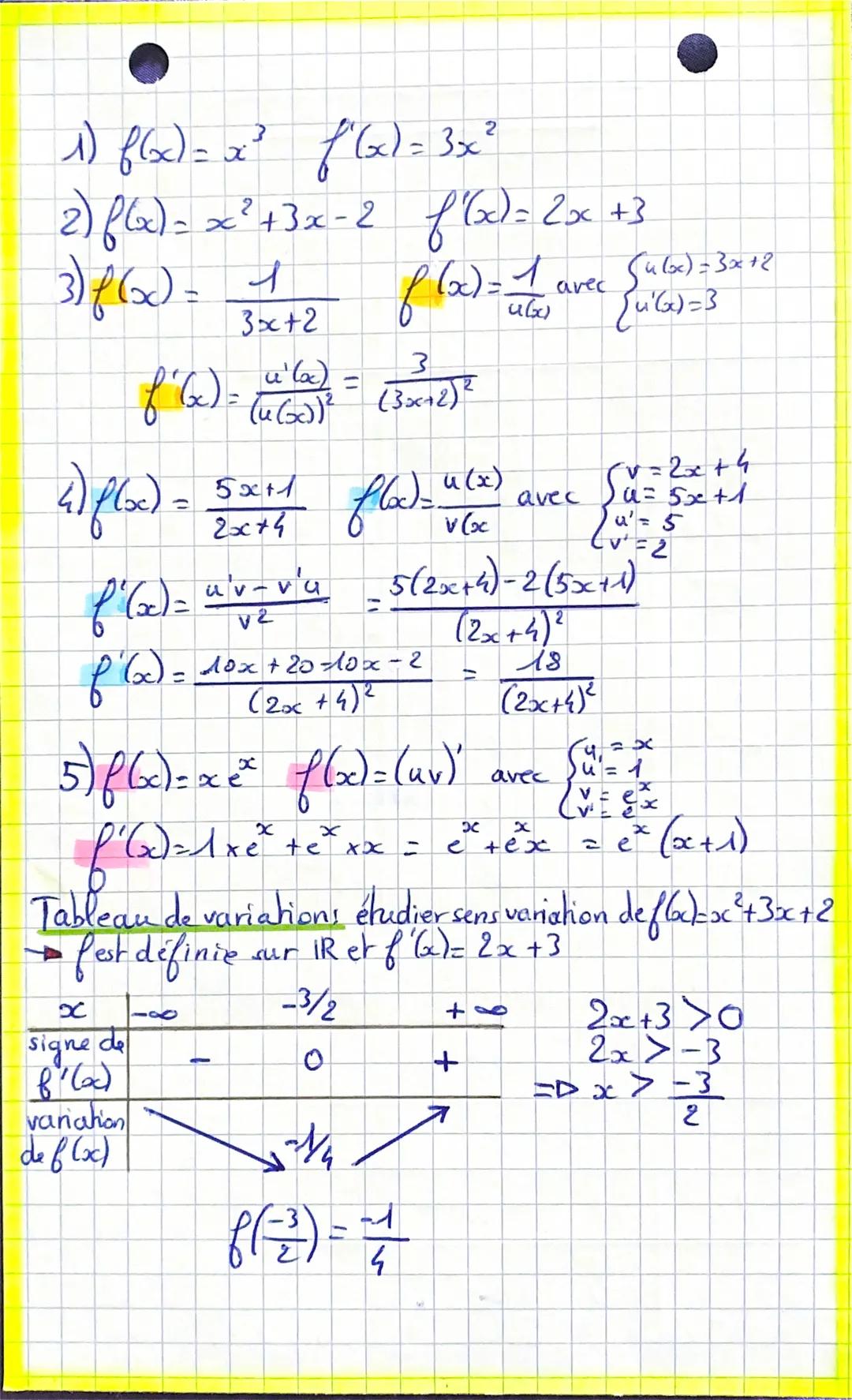 Def: la fonction note fou definie sur I par foule) = fluted est
focu
→u(x) +
XI
Xt
X+
Maths: complements sur la
derivation part 2.
u
●
e
Pro