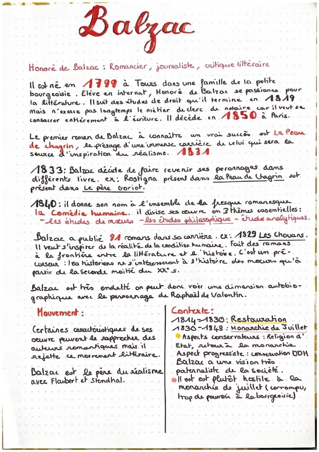 Balzac
Honoré de Balzac : Romancier, journaliste, critique littéraire
11 cot né en 1799 à Tours dans une famille de la petite
bourgeoisie. E