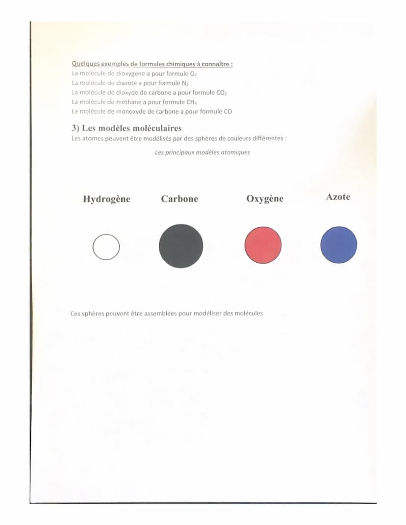 Toute la matière qui nous entoure (y compris les molècules) est constituée de particules
microscopiques que l'on appelle atomes.
Il existe d