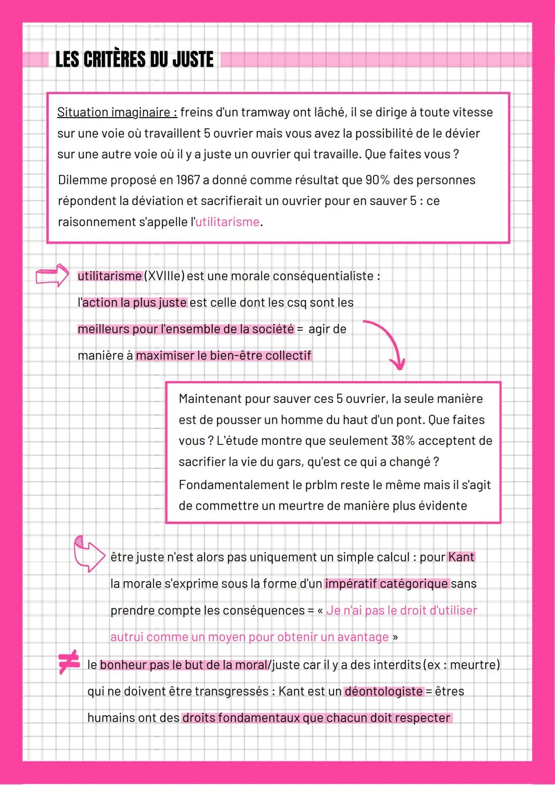 La justice
DÉFINITION
du latin "justicia" et "justus" qui veut dire
juste + de "jus" signifiant droit = la règle ne
doit pas être tordue car