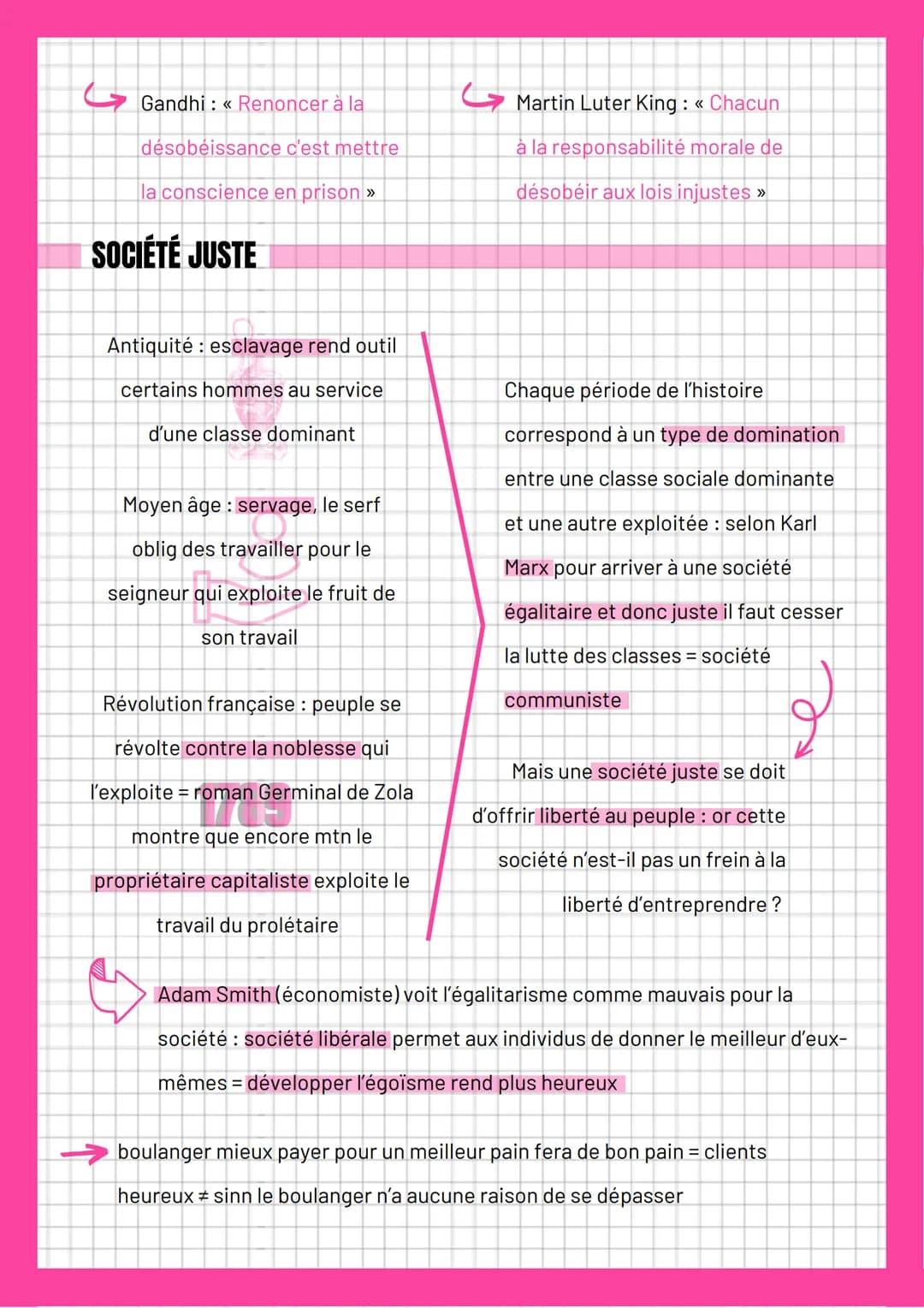 La justice
DÉFINITION
du latin "justicia" et "justus" qui veut dire
juste + de "jus" signifiant droit = la règle ne
doit pas être tordue car