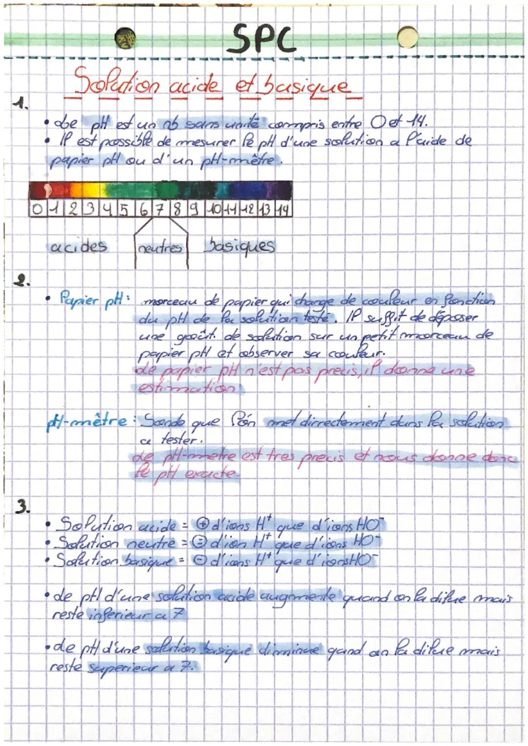 4.
# SPC

## Solution acide et basique

*   be pit est un ab sans warte compris entre O et 14.
*   Il est possible de mesurer le plt d'une s