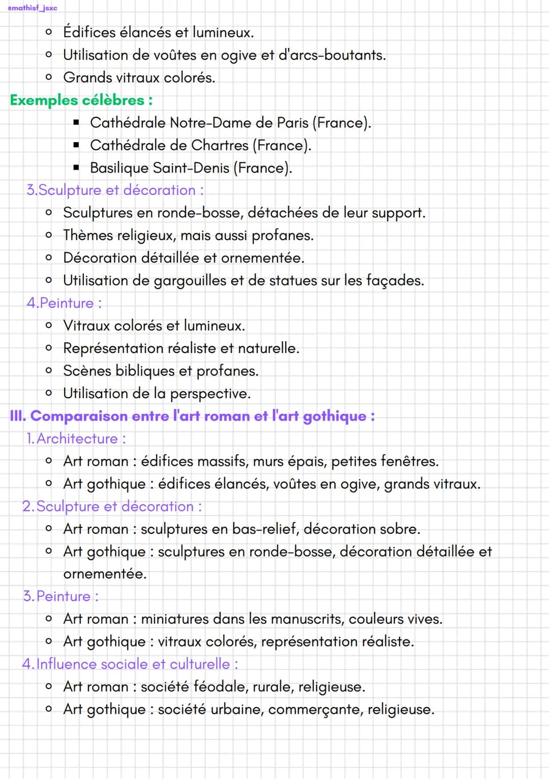 emathisf_jsxc
Histoire
Les deux arts du Moyen Âge - L'art roman et l'art gothique
I. L'art roman:
1.Contexte historique :
o Période: Xe au X