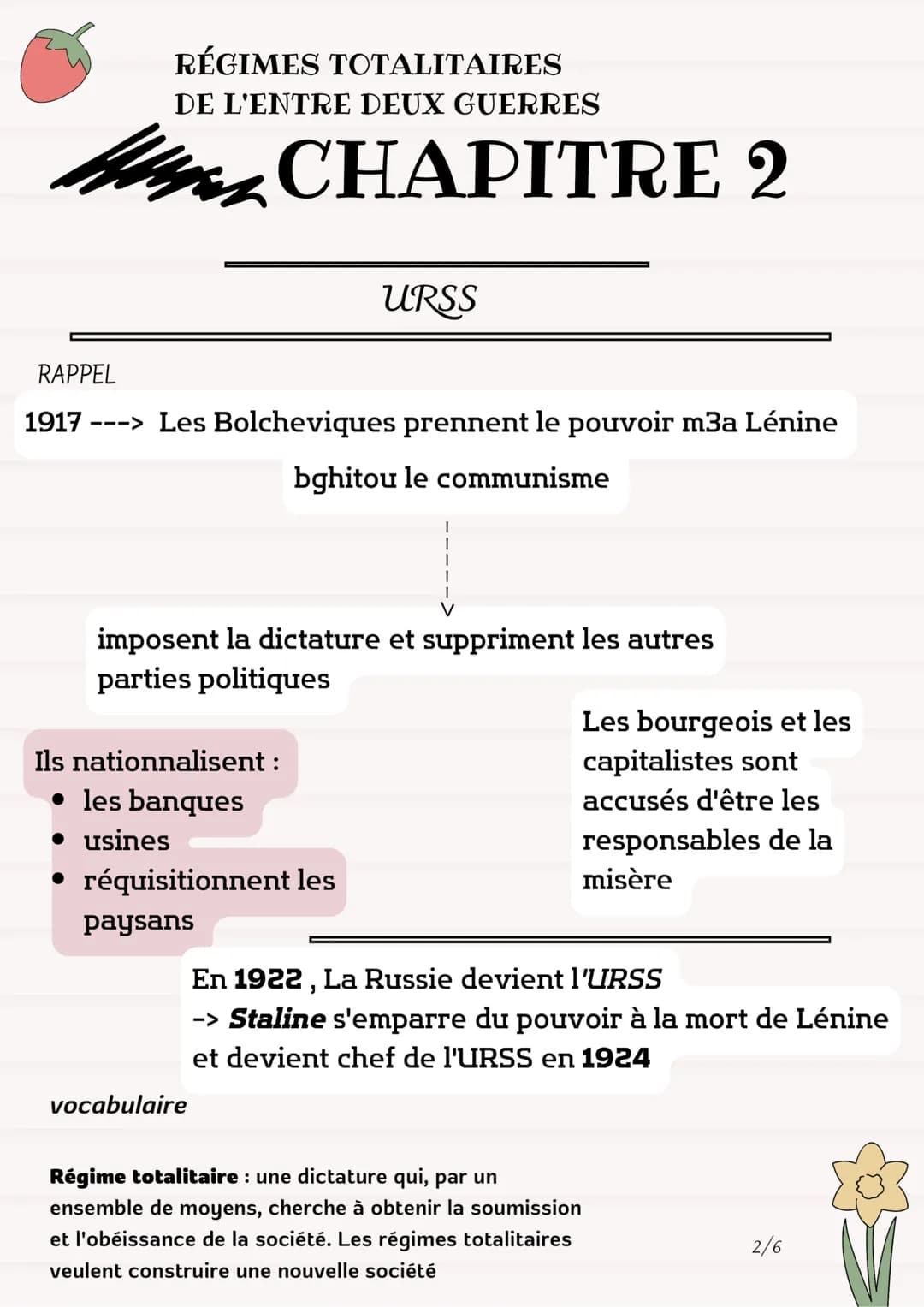 RÉGIMES TOTALITAIRES
DE L'ENTRE DEUX GUERRES
CHAPITRE 2
Allemagne
• Touchée par 2 crises économiques entre 1923 et 1929
conséquence :
Hausse