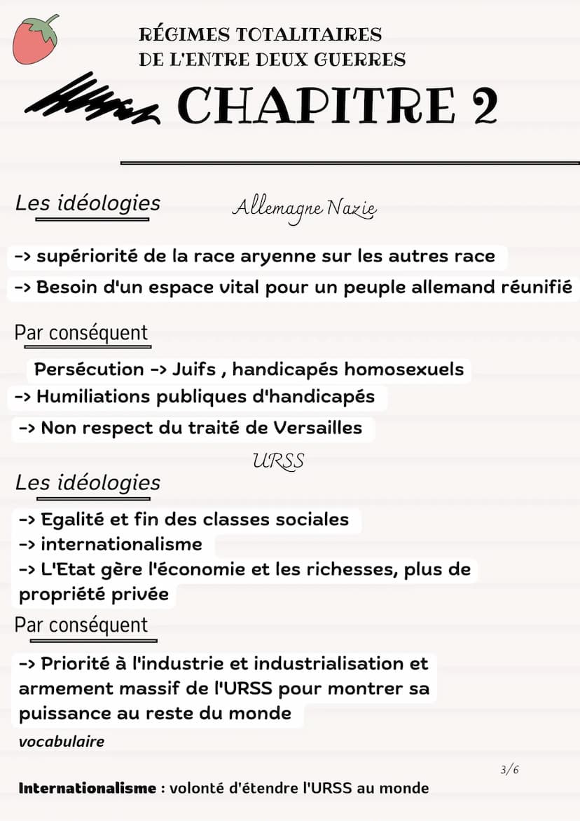 RÉGIMES TOTALITAIRES
DE L'ENTRE DEUX GUERRES
CHAPITRE 2
Allemagne
• Touchée par 2 crises économiques entre 1923 et 1929
conséquence :
Hausse