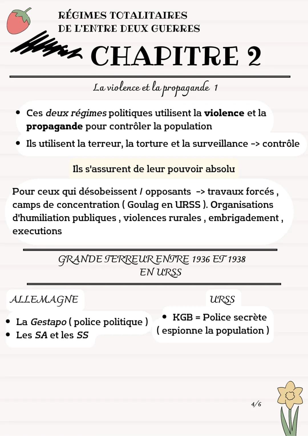 RÉGIMES TOTALITAIRES
DE L'ENTRE DEUX GUERRES
CHAPITRE 2
Allemagne
• Touchée par 2 crises économiques entre 1923 et 1929
conséquence :
Hausse