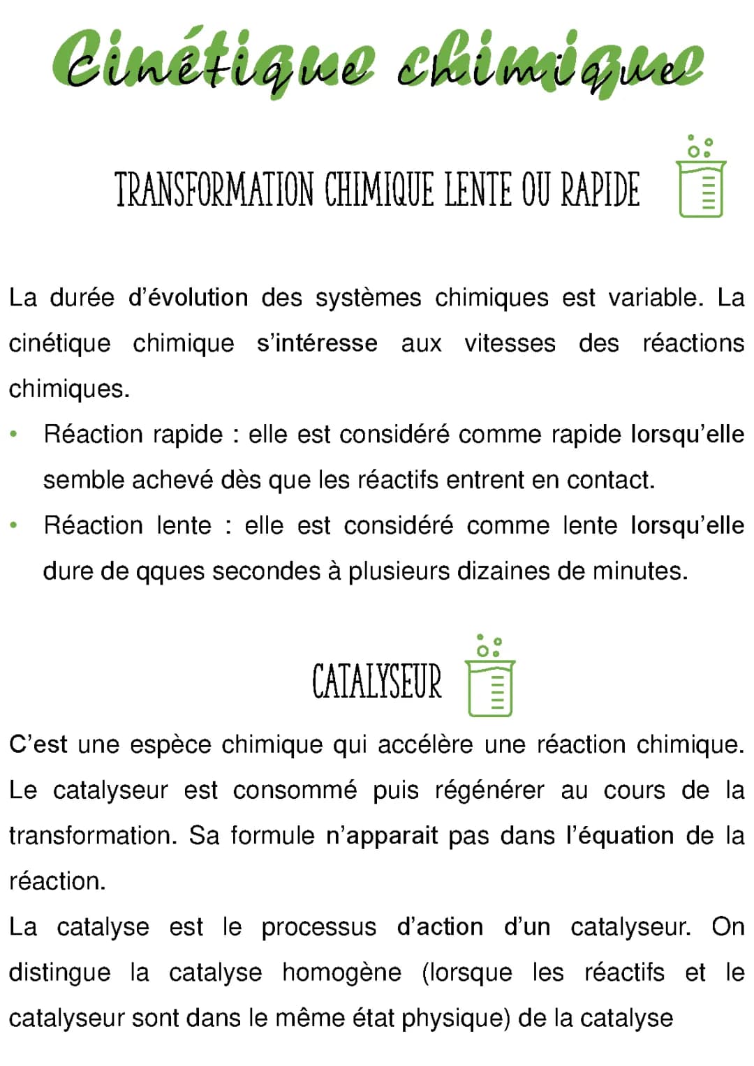 cinétique chimique 