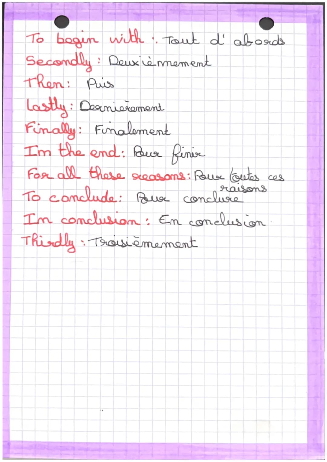 Anglais &
MOT DE LLAISON 8
As well as: ainsi que
Also: aussi
Too: aussi
воя exemple: par exemple
Instead of: au lieu de
Nevertheless: toutef