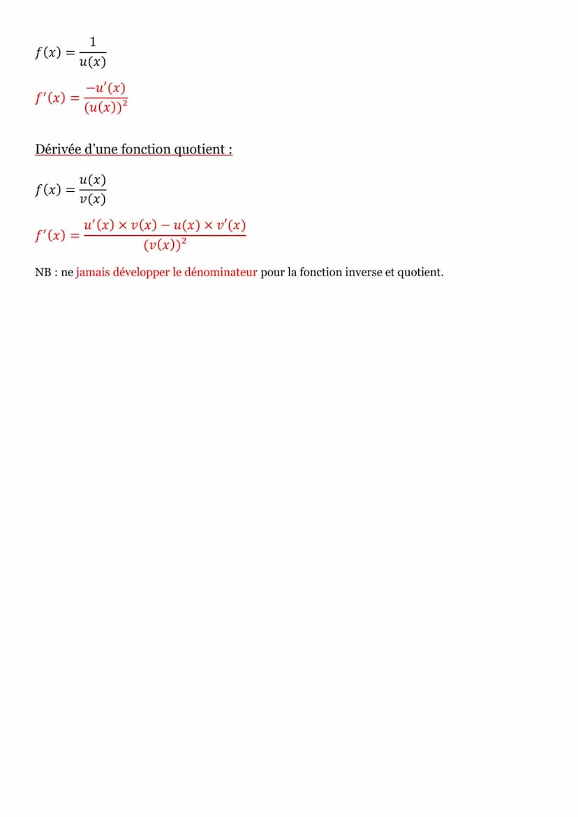 Taux de variation :
Une fonction f est dérivable en xo si le taux de variation entre xo et xo + h t(h) est un nombre réel
quand h tend vers 