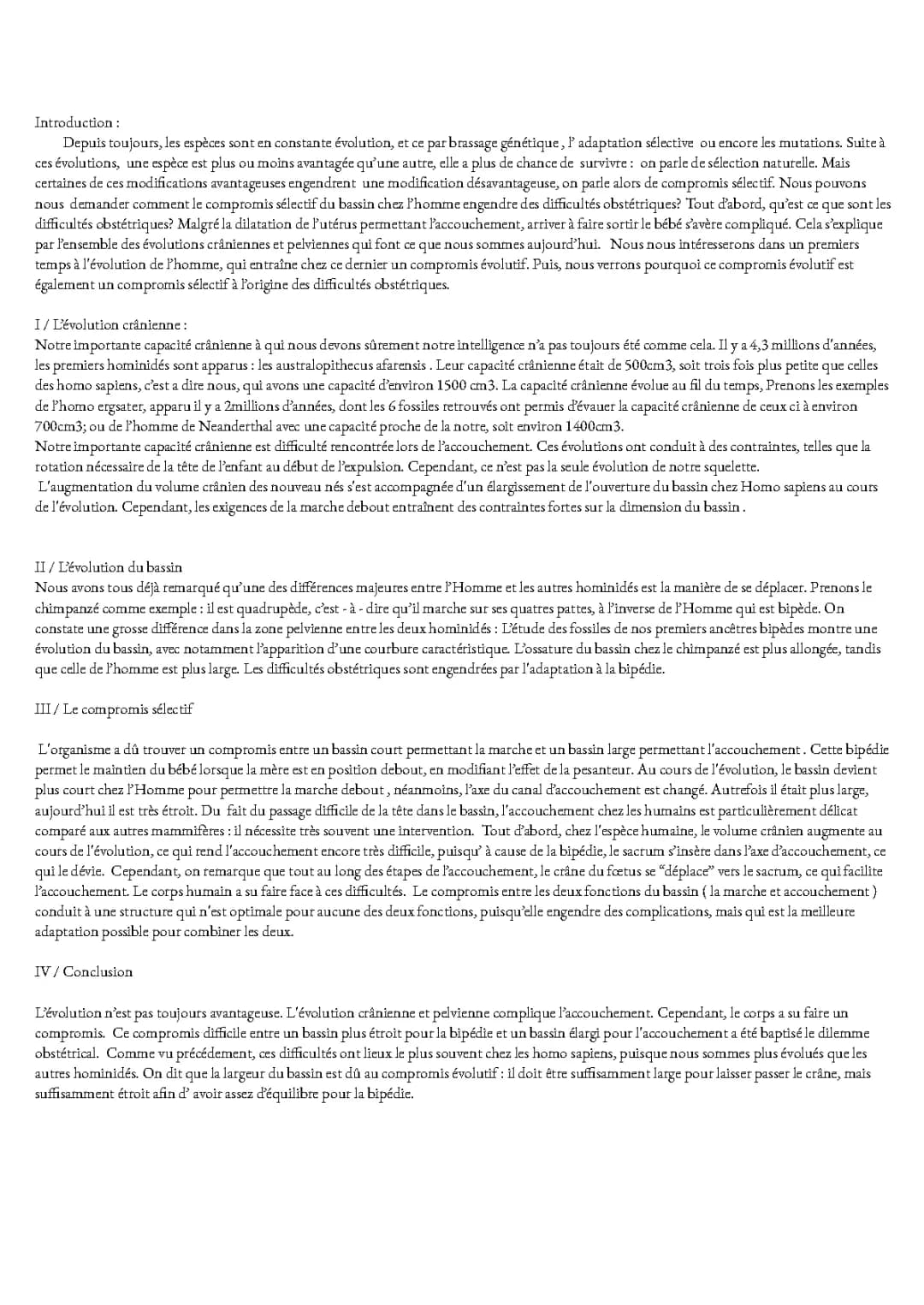 Les difficultés obstétriques - Exposé