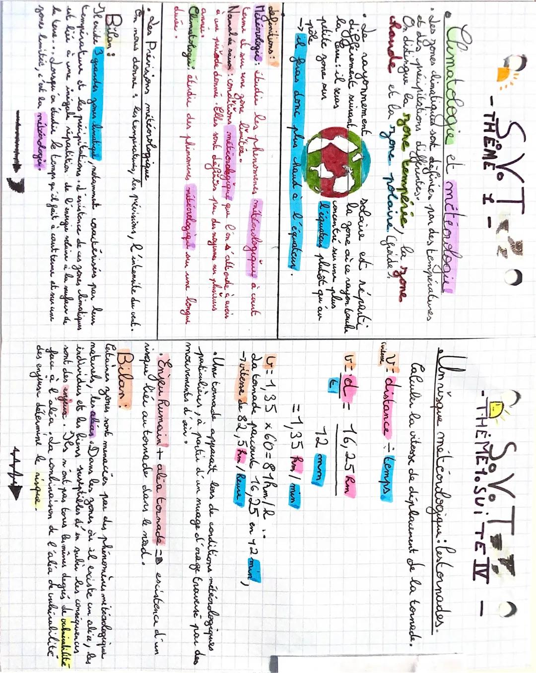 Climatologie et métérologie
B
•Les zones climatiques sont définies por des températures.
et des précipitations differentes.
On distingue la 