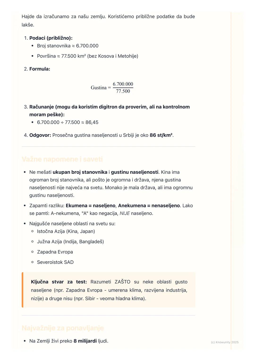# Broj i raspored stanovništva

Uvod u broj i raspored stanovništva

Ovo učimo da bismo razumeli koliko ljudi živi na našoj planeti i zašto 