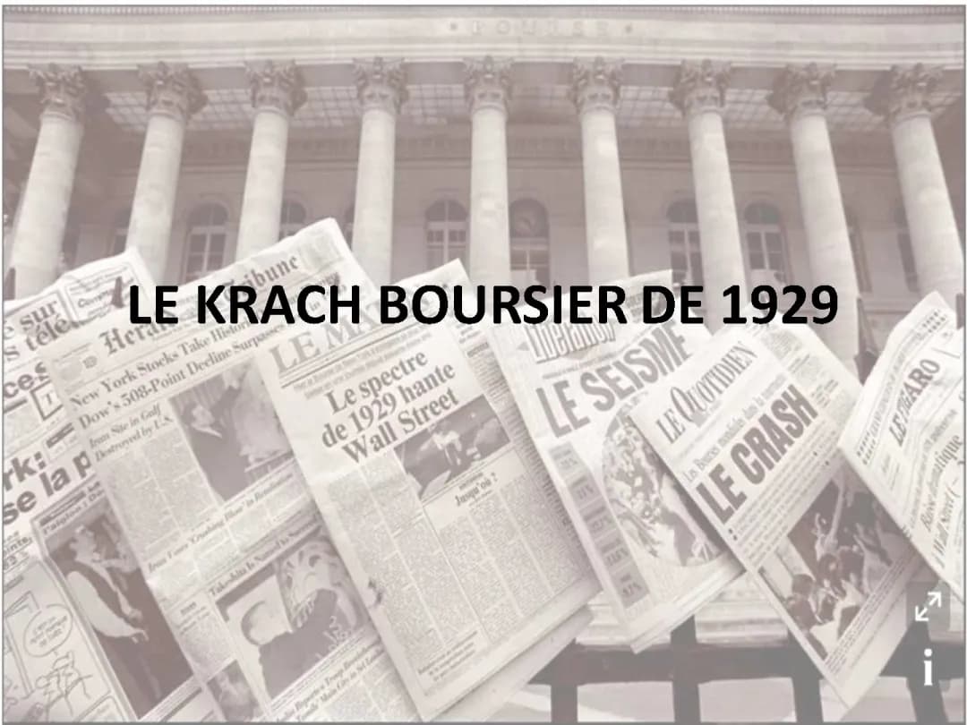 Le Krash Boursier de Wall Street 