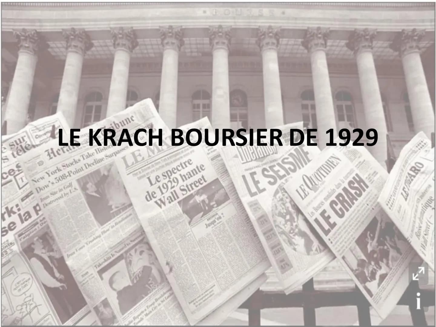 sur
s télé
ces
D
LE KRACH BOURSIER DE 1929
ibune
Hera
SIER D
LEM
Comen
SURE
New York Stocks Take Histori
Dow's 508-Point Decline Surpasses
I