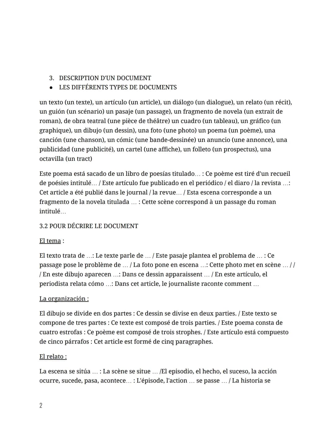 VOCABULAIRE POUR LE
COMMENTAIRE
1. ADVERBES INTRODUCTIFS
● POUR DÉROULER LE COMMENTAIRE
Pour introduire une première phrase de commentaire, 