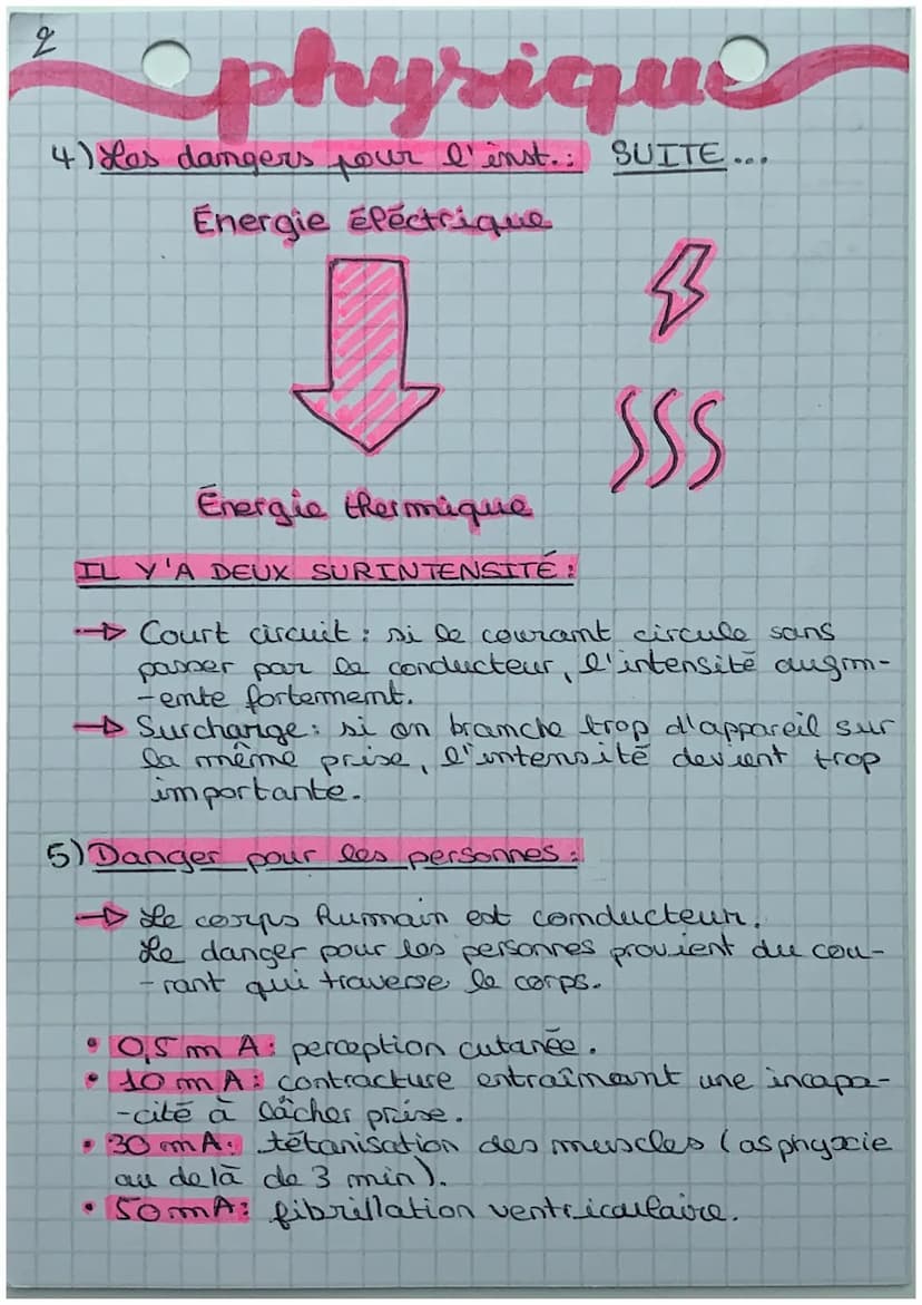A
phy
A
G
1) Puissance electrique:
230V correspond à la tension d'utilisation
normale.
→ 60 W correspond à la puissance électrique
consommée