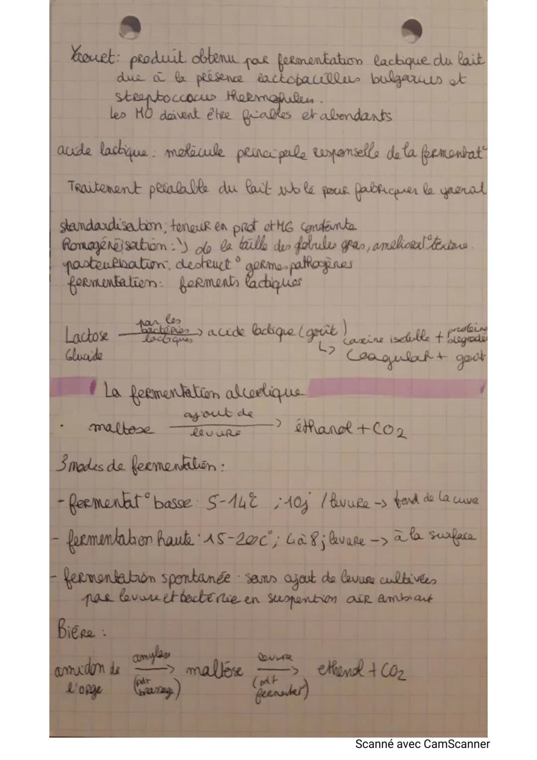 SEQ7: Les fermentations!
définition:
transformation chimique de glucides par des
MO (bactéries, levures) ajoute mentionalement / natarelleme