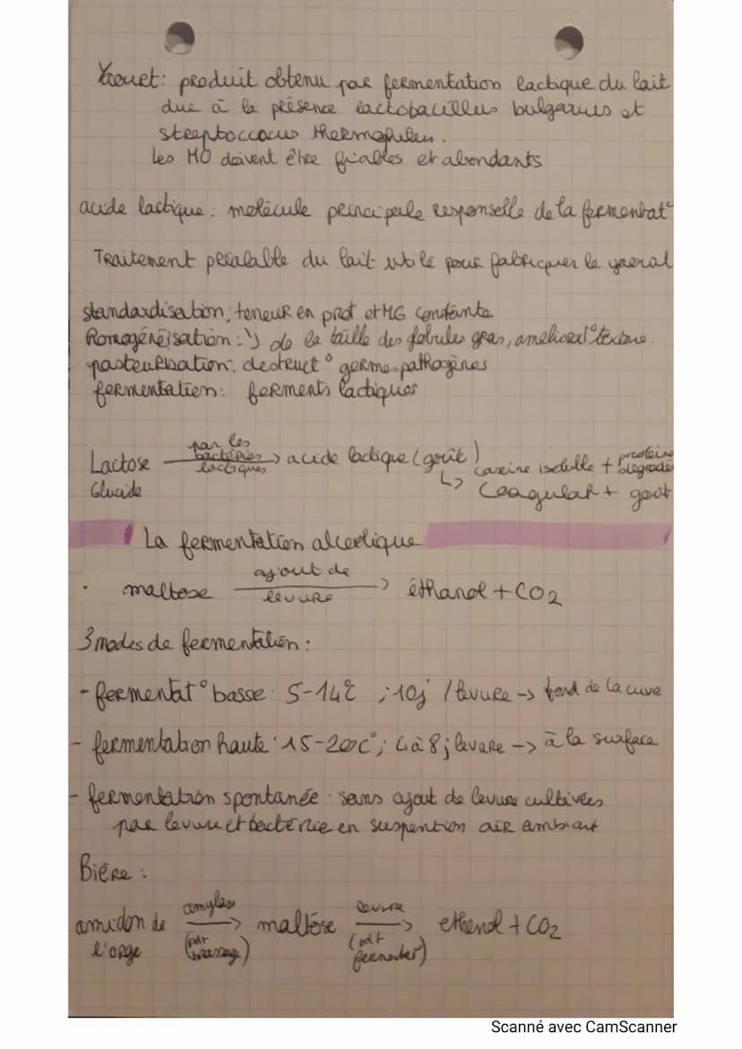 SEQ7: Les fermentations!
définition:
transformation chimique de glucides par des
MO (bactéries, levures) ajoute mentionalement / natarelleme
