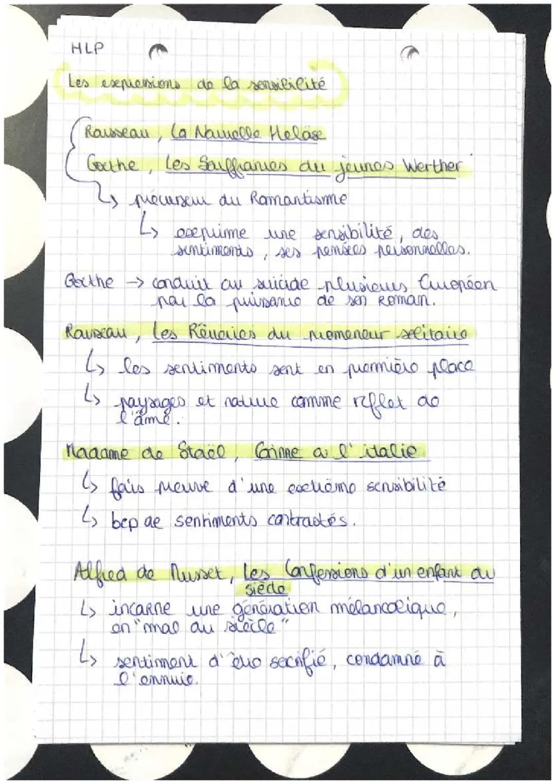 Les expressions de la sensibilité PDF et Grand oral