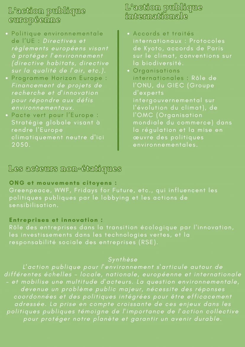 ENVIRONNEMENT
Définition
K
-
L'environnement regroupe toutes les ressources
de la planète, renouvelables et non
renouvelables. Les problèmes