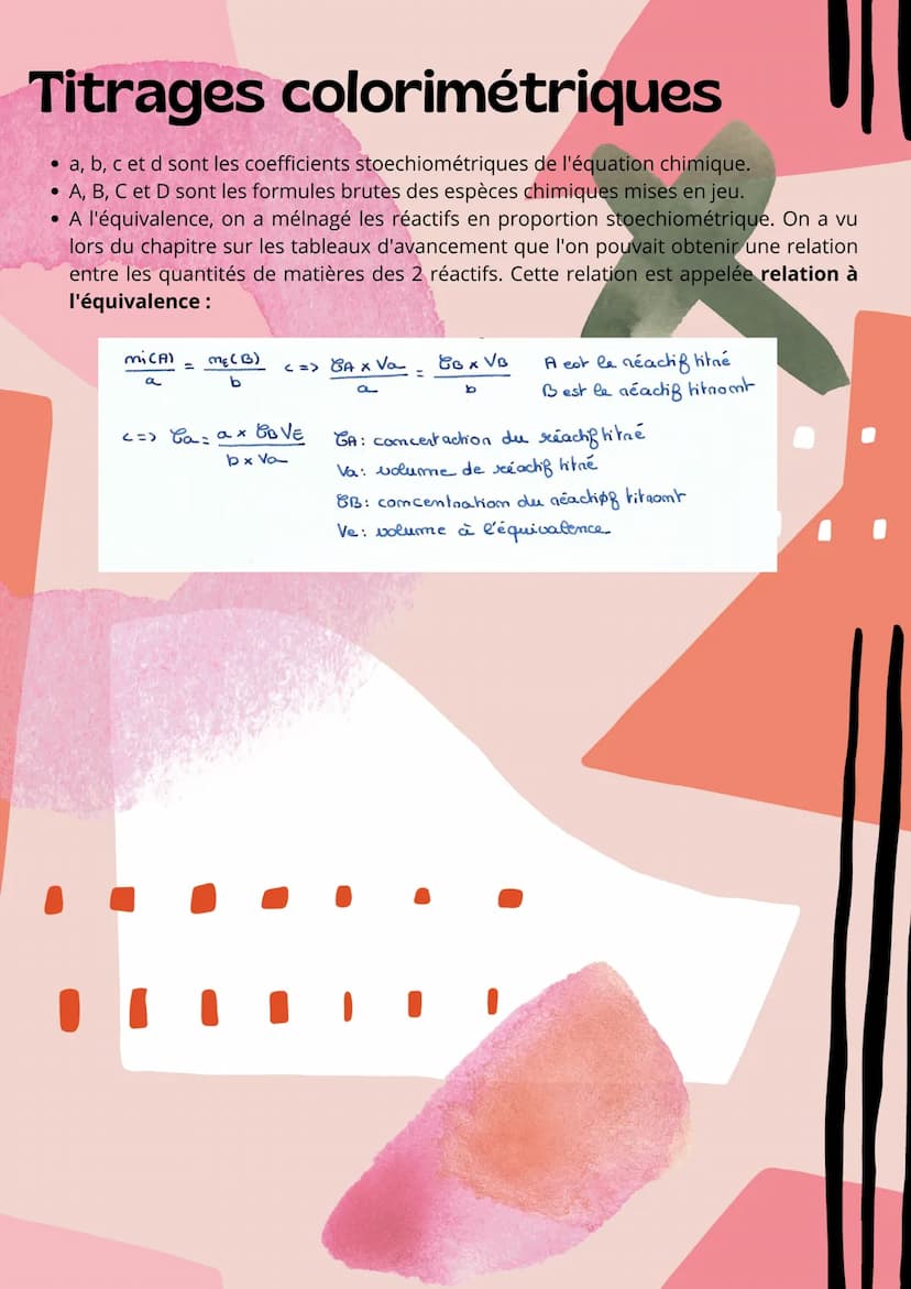 
<p>Un dosage par titrage permet de déterminer la concentration d'une espèce chimique en réalisant une réaction chimique. La réaction chimiq