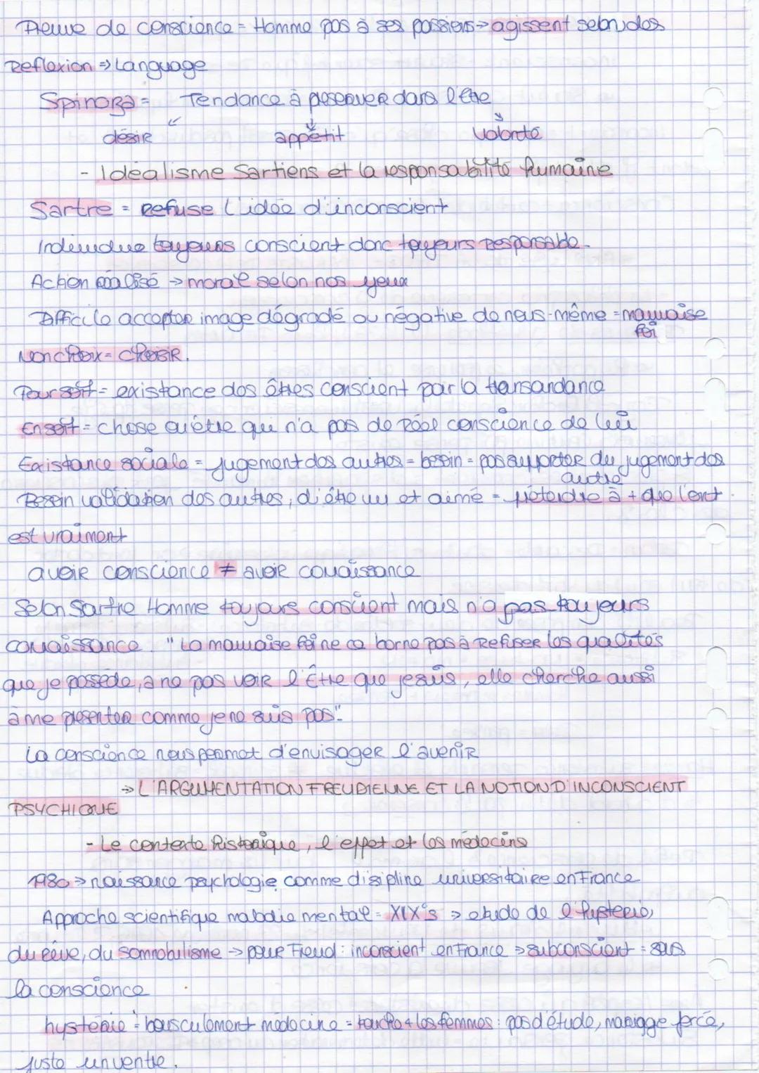 # LA CONSCIENCE & L'INCONCIENT

Inconscient Stabet scientifique Reconnu qu'au XX's

Stabut contesto + théorie a lo dimension hypothetique

i