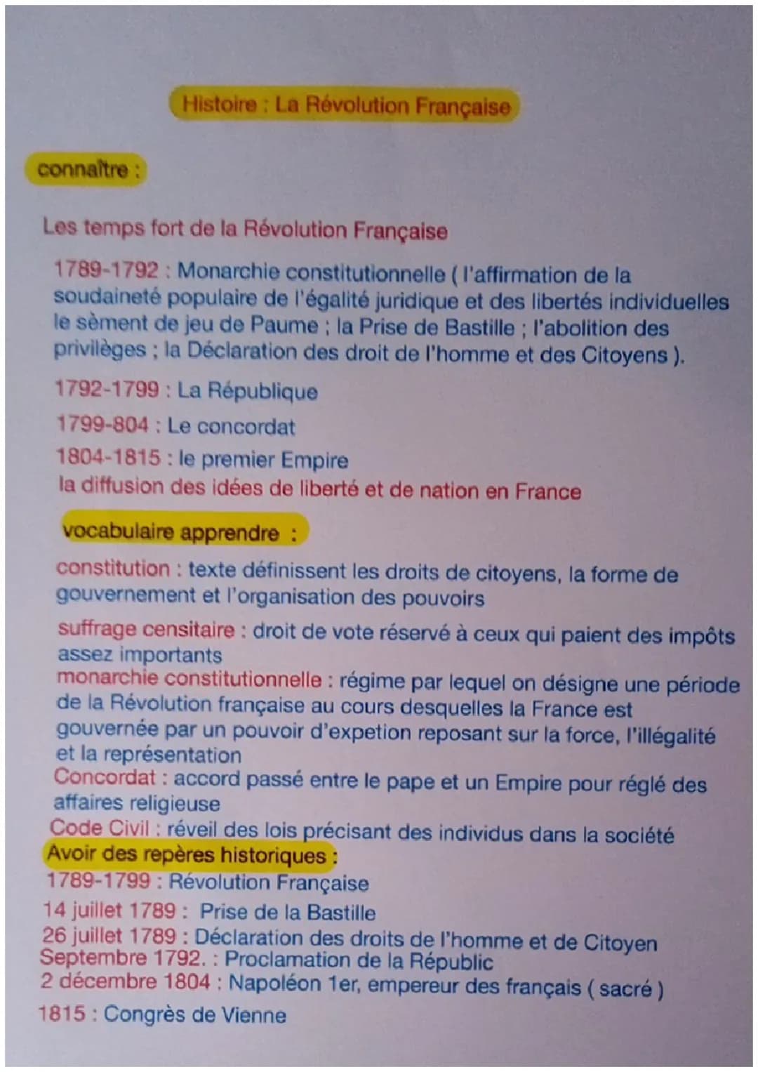 connaître:
Histoire: La Révolution Française
Les temps fort de la Révolution Française
1789-1792: Monarchie constitutionnelle (l'affirmation