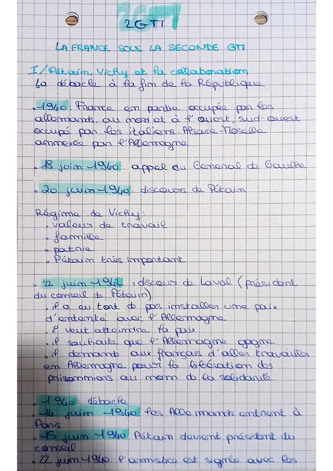 la France pendant la 2GM