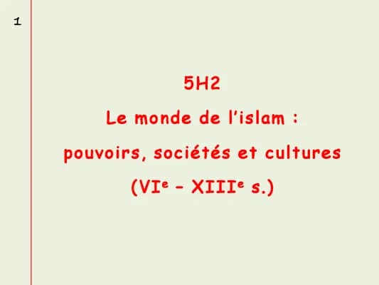 Know Le Monde Musulman (Histoire 5ème) thumbnail