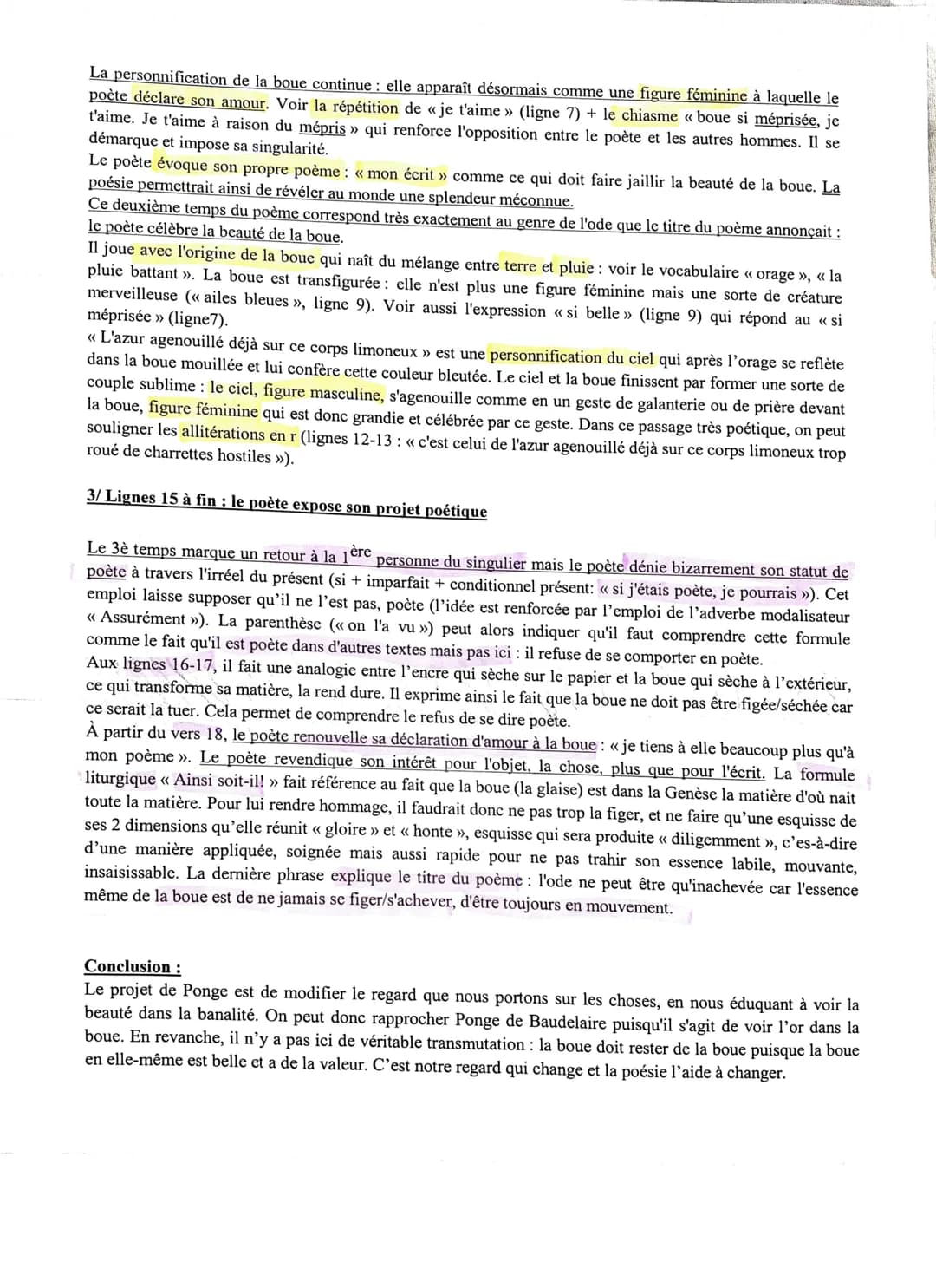 Explication de texte n°5: «< Ode inachevée à la boue » (extraits), Francis Ponge, Pièces (1962)
Introduction :
Francis Ponge est un poète si