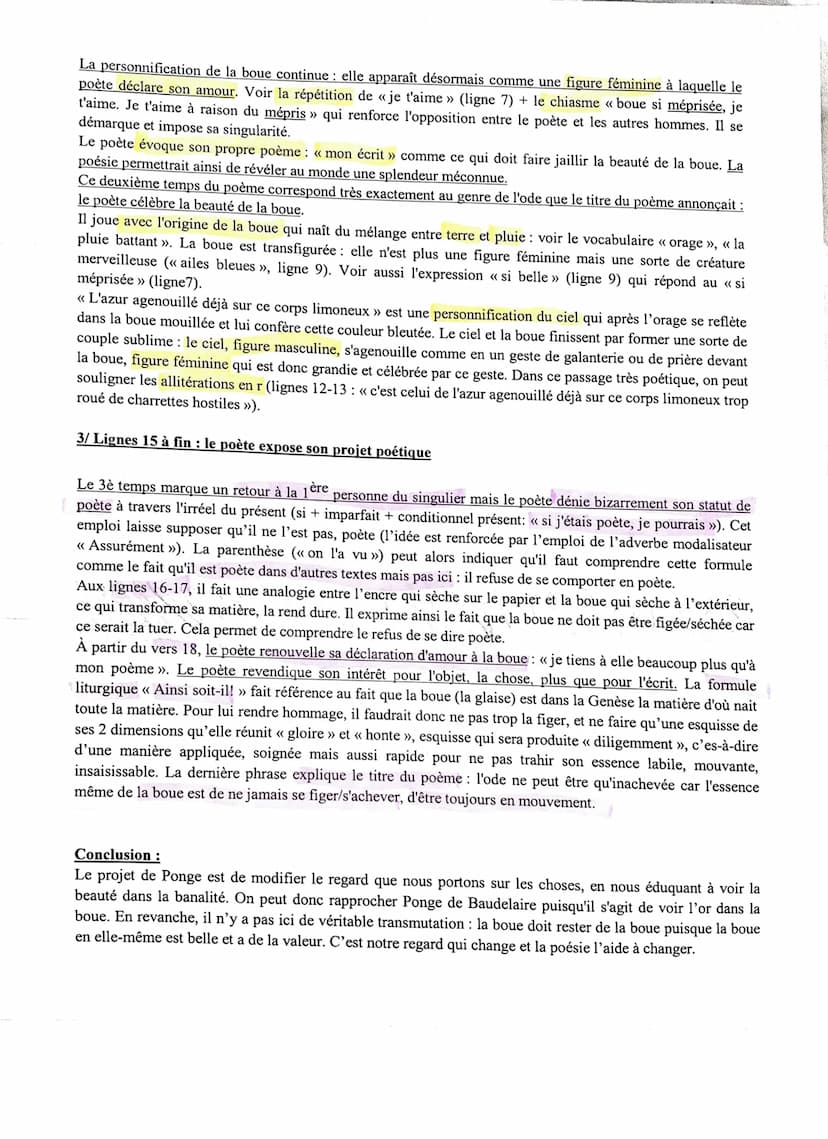 Explication de texte n°5: «< Ode inachevée à la boue » (extraits), Francis Ponge, Pièces (1962)
Introduction :
Francis Ponge est un poète si