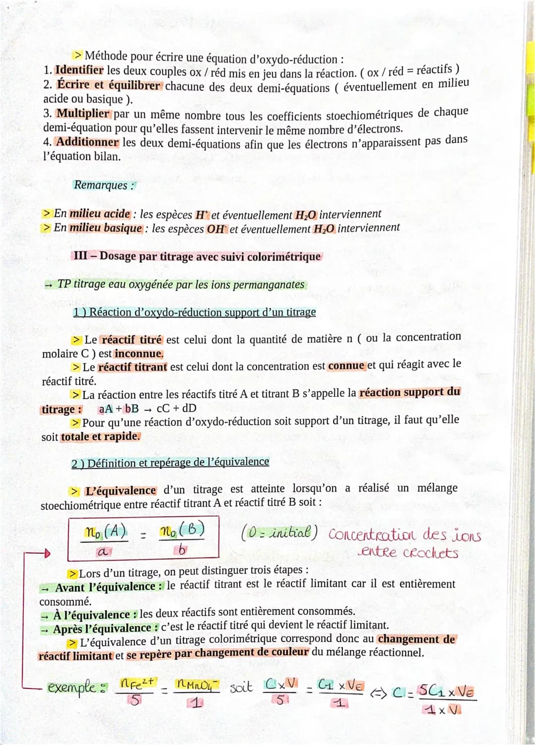 1
II- Transformation modélisée par une réaction d'oxydo-réduction
TP Arbre de Diane
> Les ions nitrate NO3 sont présents à l'état initial et