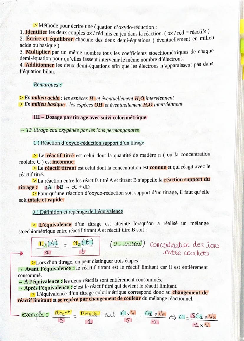 1
II- Transformation modélisée par une réaction d'oxydo-réduction
TP Arbre de Diane
> Les ions nitrate NO3 sont présents à l'état initial et
