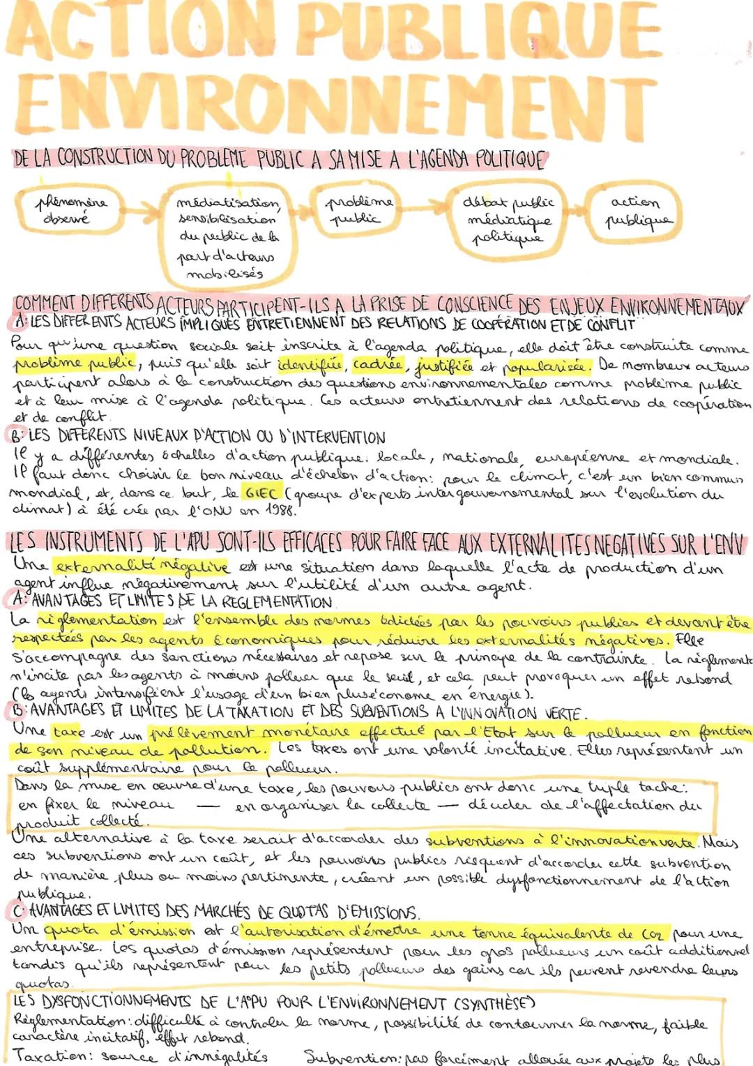 Quelle action publique pour l’environnement ?