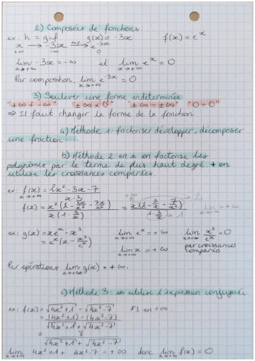 .
pas de limite limite = ∞s
I/ Limites de référence
lim 1 = 0
2²
.
lim x² = +∞
x=+6
9444
time² = +00
2
DIVERGE
lim √ = +00
*→+∞
1
r
(2)
LIMI