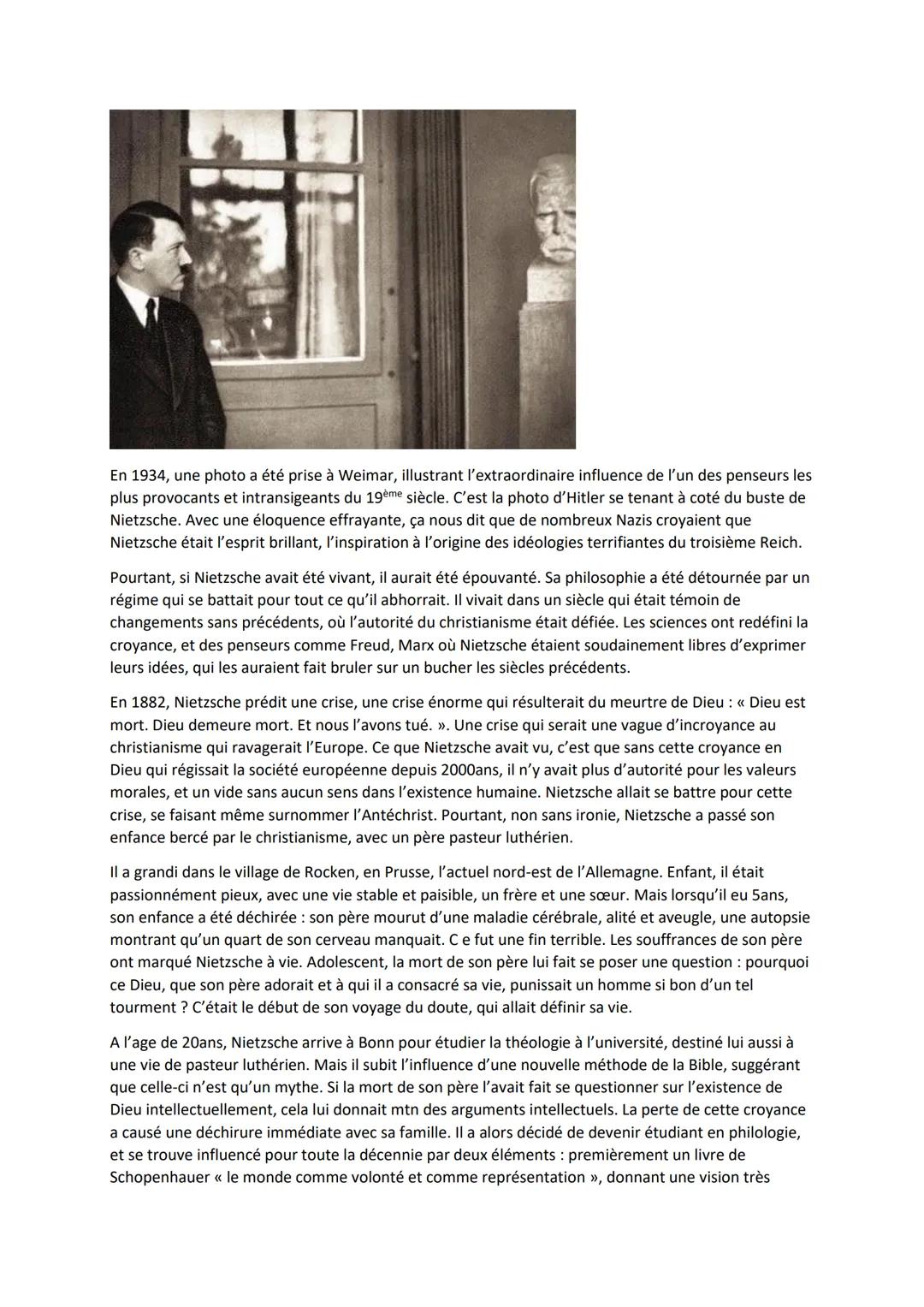 En 1934, une photo a été prise à Weimar, illustrant l'extraordinaire influence de l'un des penseurs les
plus provocants et intransigeants du