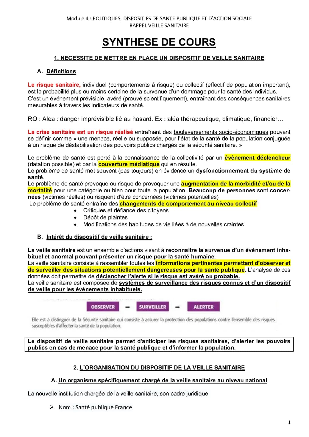 Système de Veille Sanitaire ST2S: Explique pour les Enfants