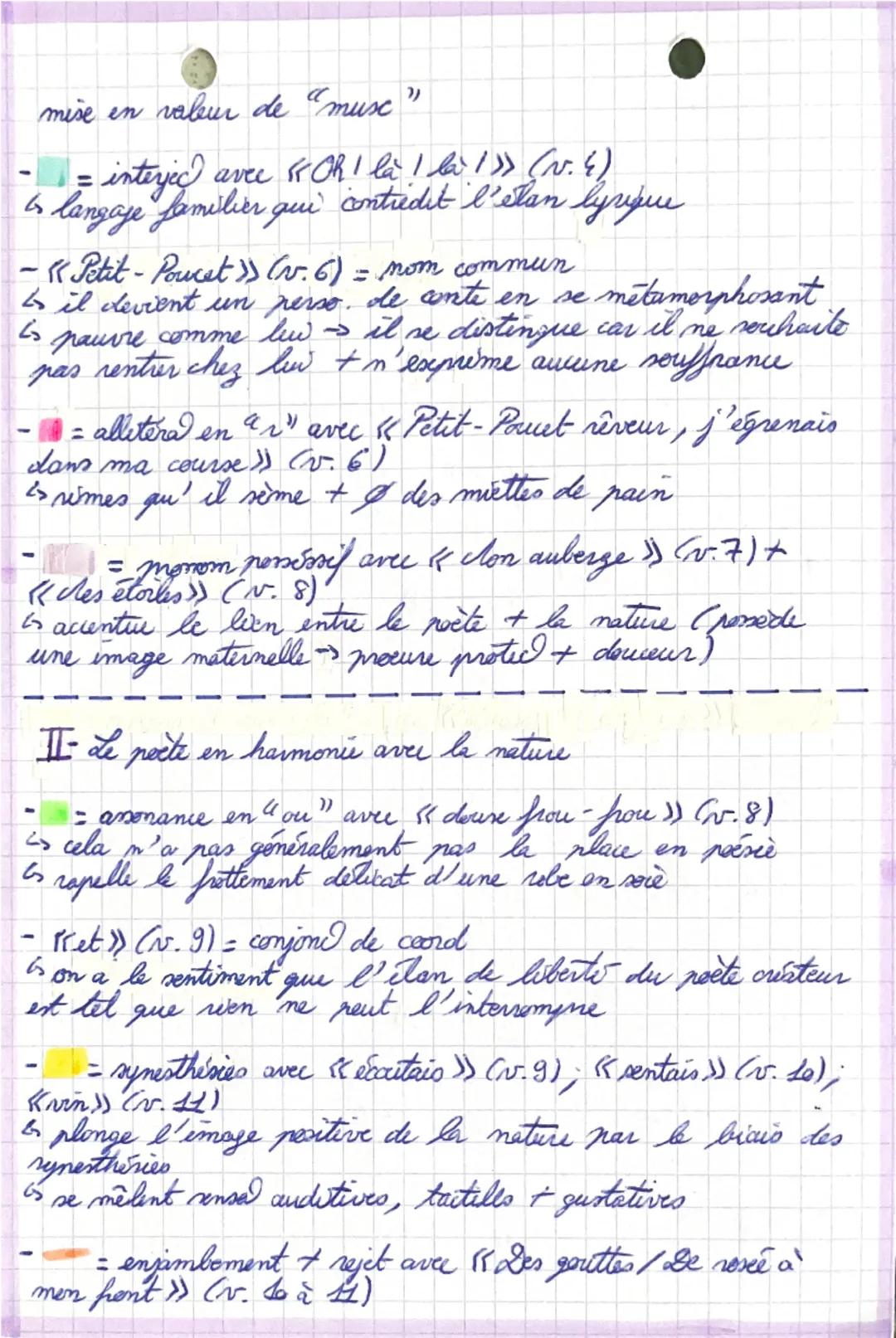 Objet d'étude: La poésie du XIXe siècle au XXIe siècle
Parcours: Émancipations créatrices
Œuvre: Rimbaud, Cahier de Douai, 1895
Texte : « Ma
