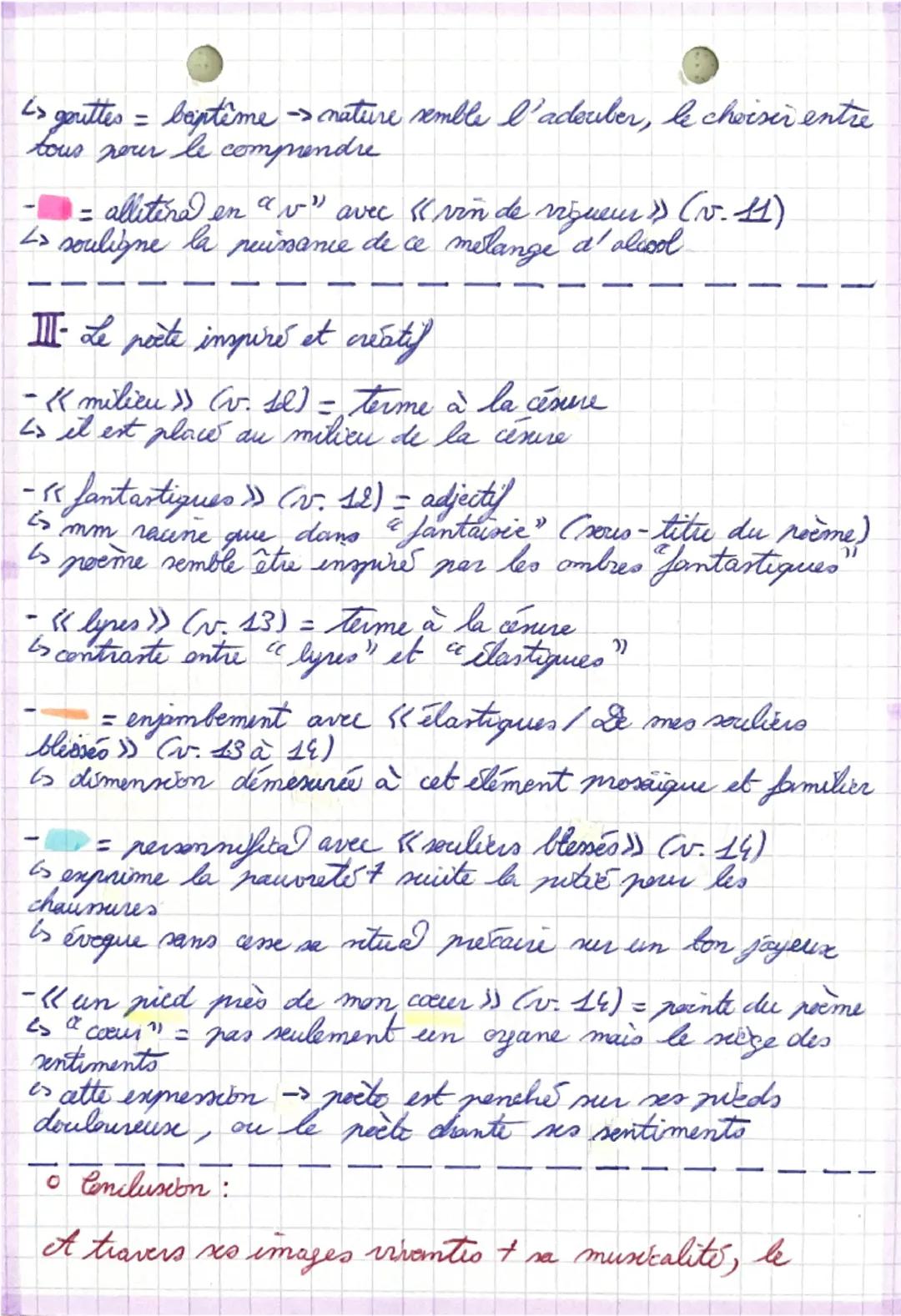 Objet d'étude: La poésie du XIXe siècle au XXIe siècle
Parcours: Émancipations créatrices
Œuvre: Rimbaud, Cahier de Douai, 1895
Texte : « Ma