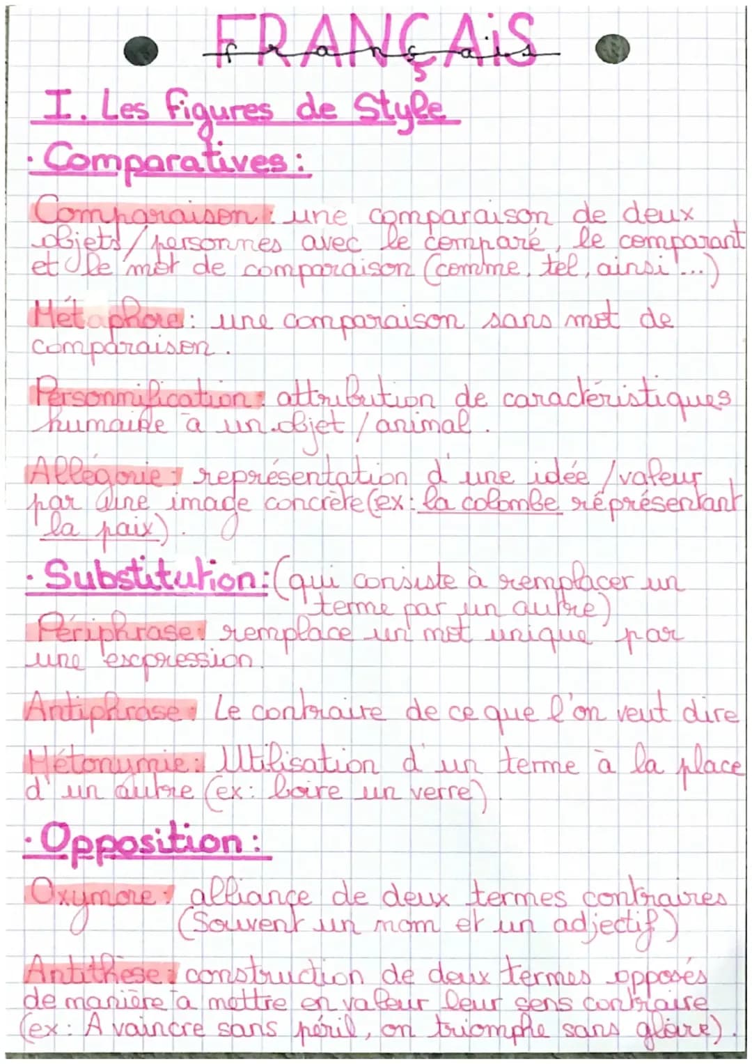 Figures de Style : Comparaison et Métaphore - Exercices et Exemples PDF