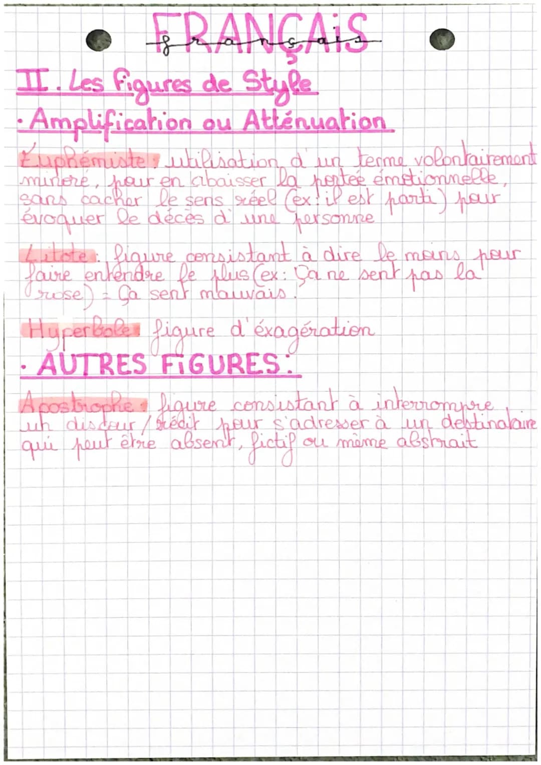 FRANÇAIS •
I. Les Figures de Style
• Comparatives:
Comparaison une comparaison de deux
objets /personnes avec le comparé, le comparant
et le