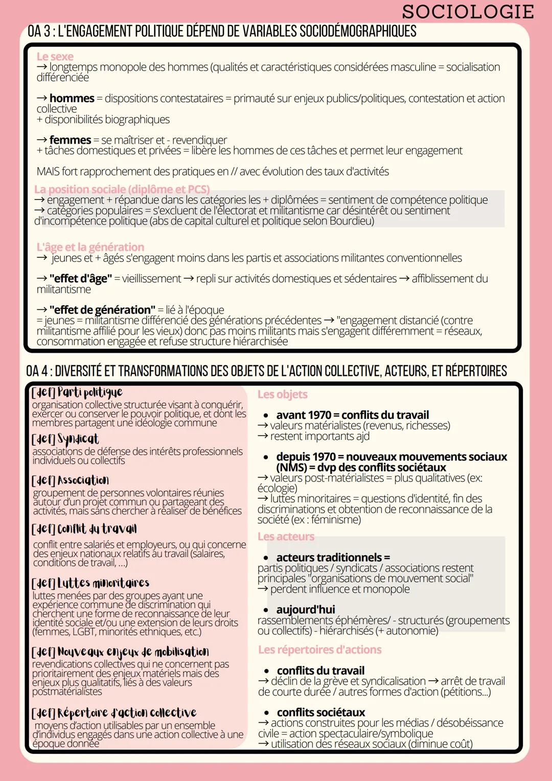 SOCIOLOGIE
Comment expliquer
l'engagement politique
dans les sociétés démocratiques?
OA 1: L'ENGAGEMENT POLITIQUE PREND DES FORMES VARIÉES
[